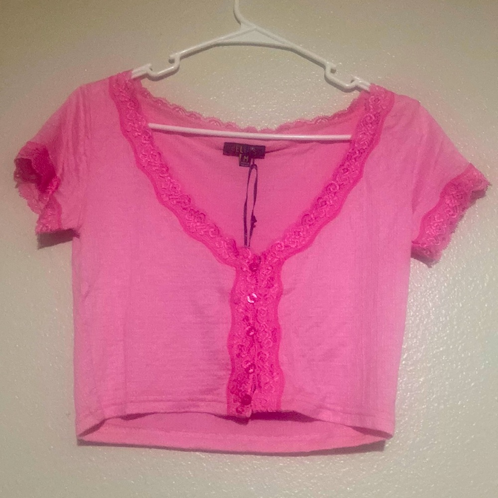 Medium Pink Delia’s Crop Top